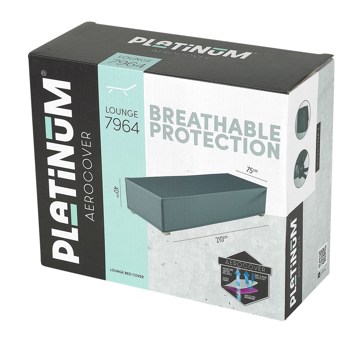 Aerocover Housse de protection pour Chaise longue 210x75cm H:40cm