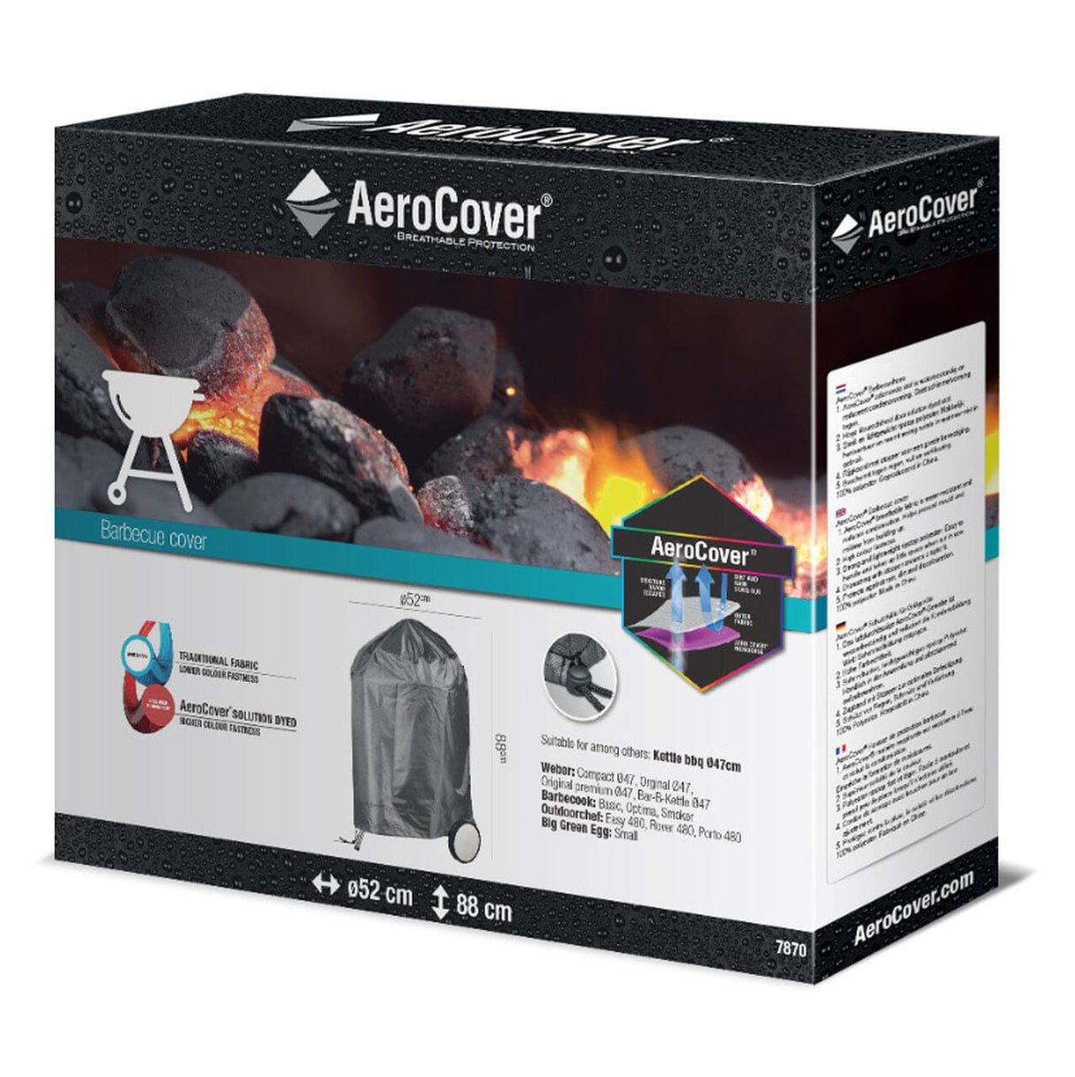 Aerocover Housse de protection pour Gril barbecue Ø52cm H:88cm