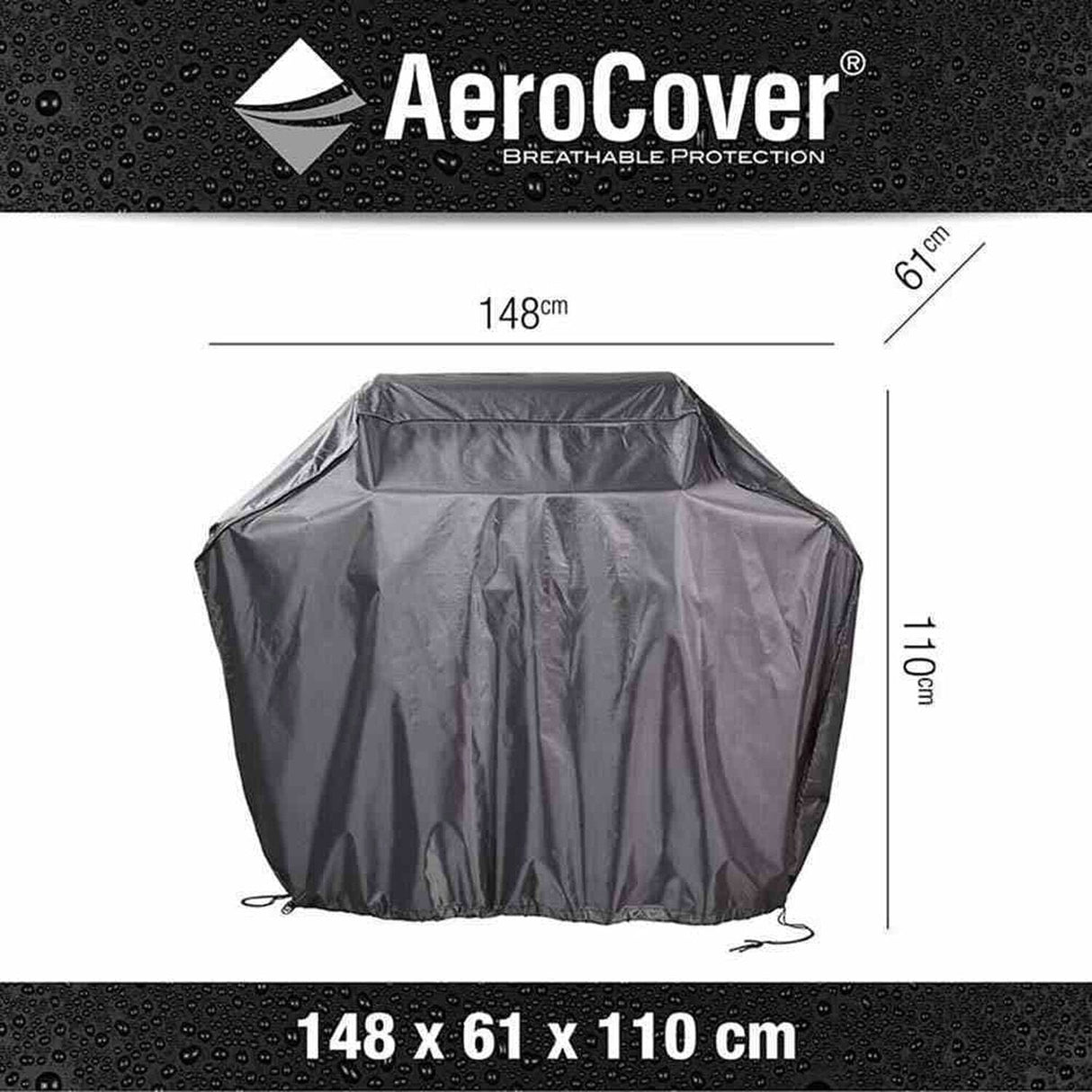 Aerocover Housse de protection pour Gril barbecue taille L 148x61cm H:110cm