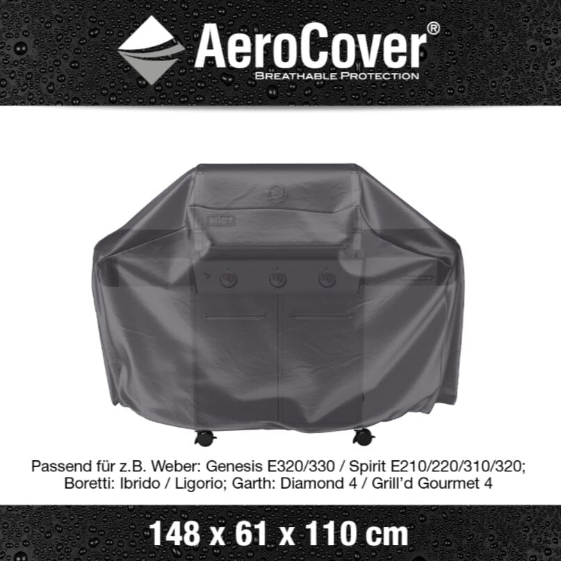 Aerocover Housse de protection pour Gril barbecue taille L 148x61cm H:110cm
