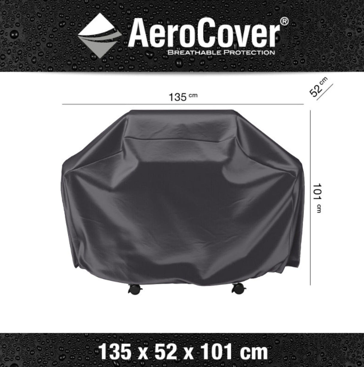 Aerocover Housse de protection pour Gril barbecue taille M, 135x52cm H:101cm