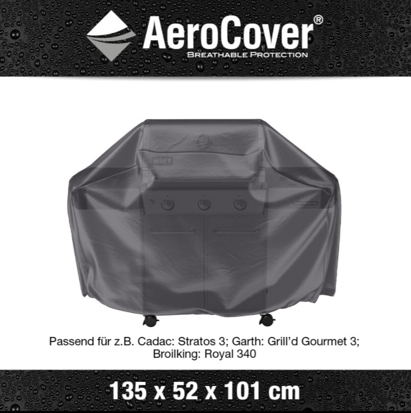 Aerocover Housse de protection pour Gril barbecue taille M, 135x52cm H:101cm