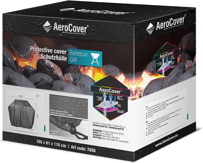 Aerocover Housse de protection pour Gril barbecue taille XL 165x51cm H:110cm