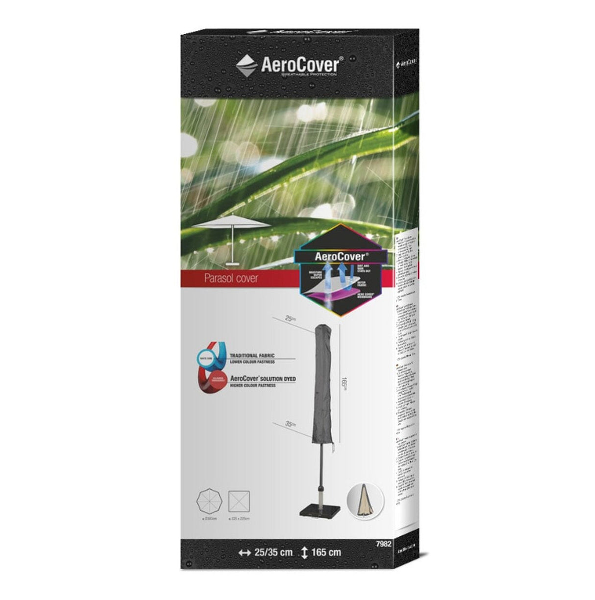Aerocover Housse de protection pour Parasol 165x25/35cm H:165cm