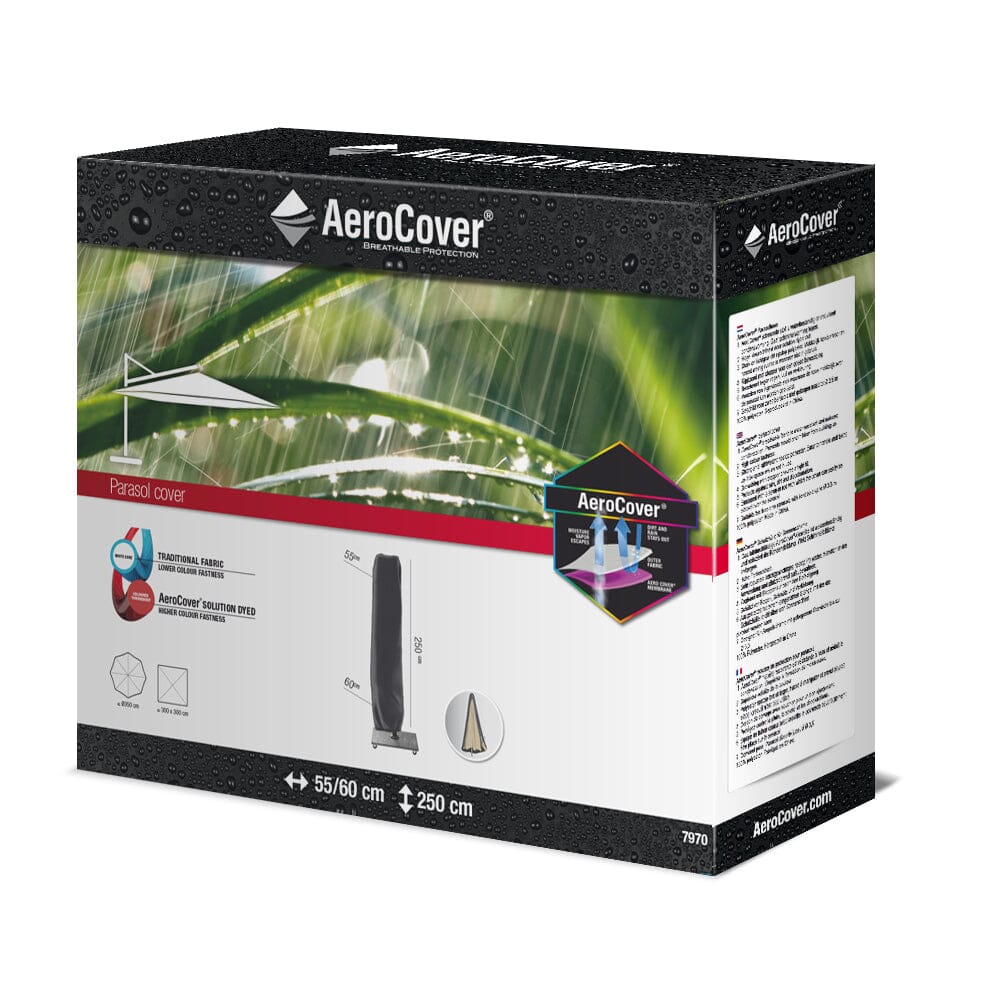 Aerocover Housse de protection pour parasol à mât déporté 250x55/60cm H:250cm