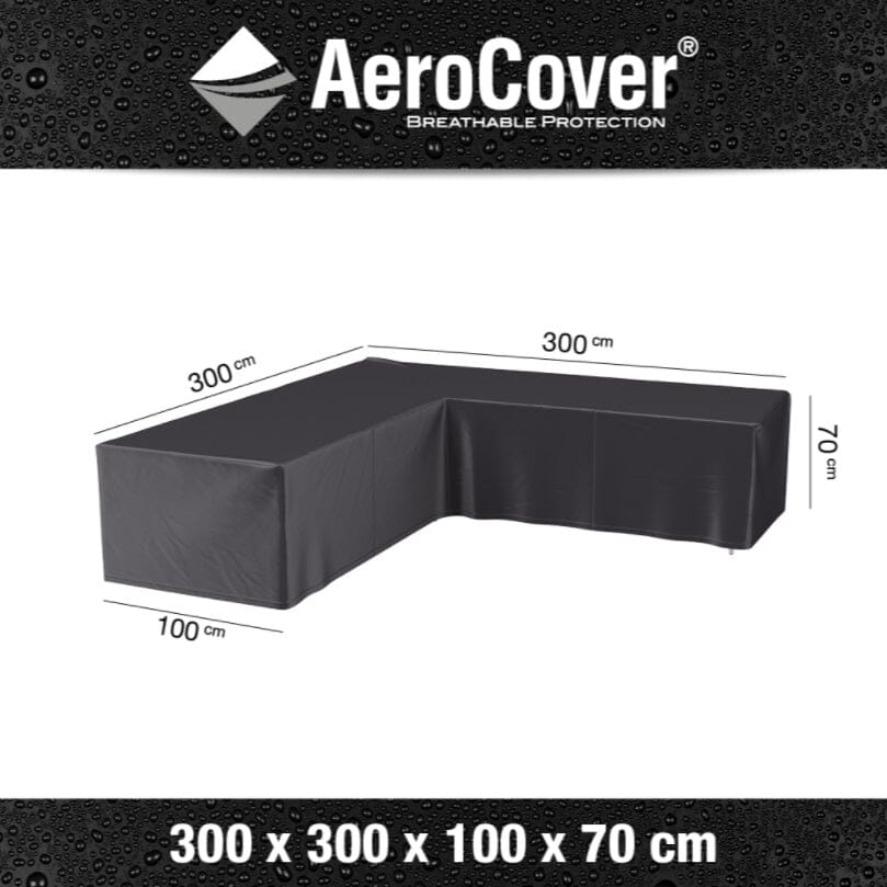 Aerocover Housse de protection pour salon d'angle Lounge forme L 300x300x100cm H:70cm