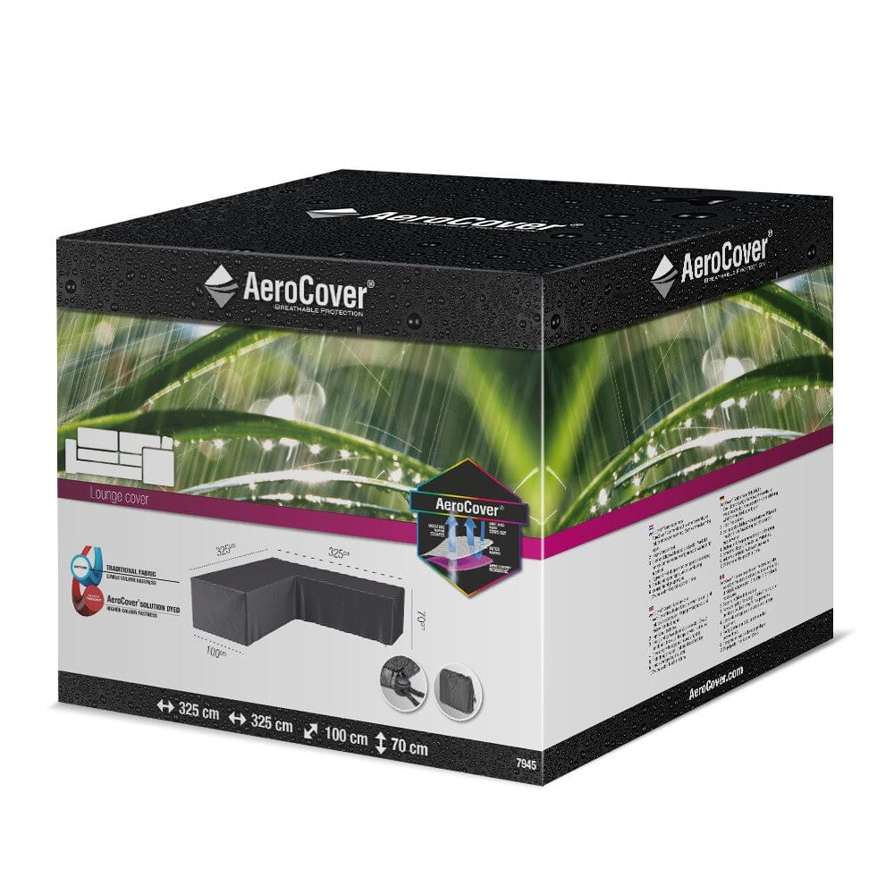 Aerocover Housse de protection pour salon d'angle Lounge forme L 325x325x100cm H:70cm