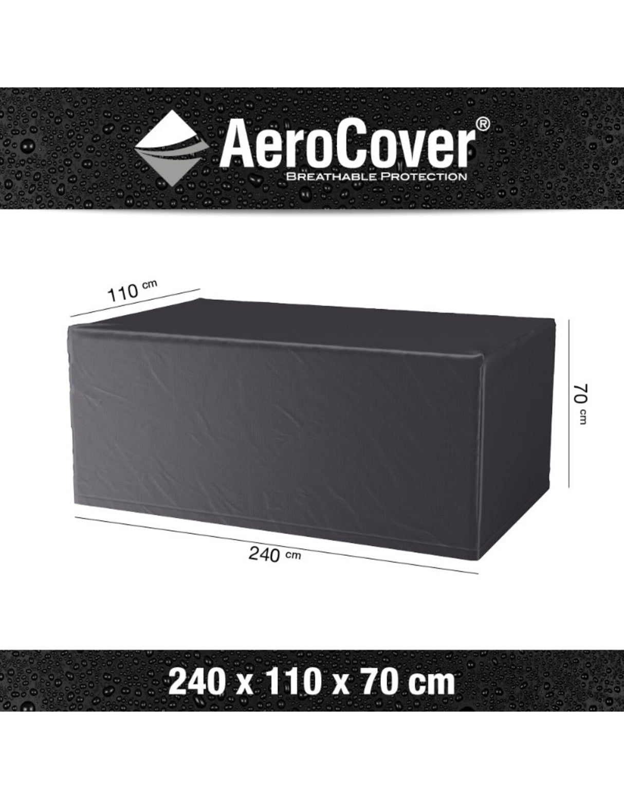Aerocover Housse de protection pour Table 240x110cm H:70cm