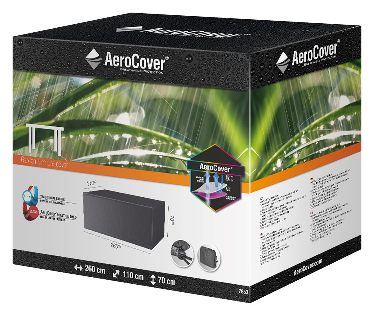 Aerocover Housse de protection pour Table 260x110x70cm