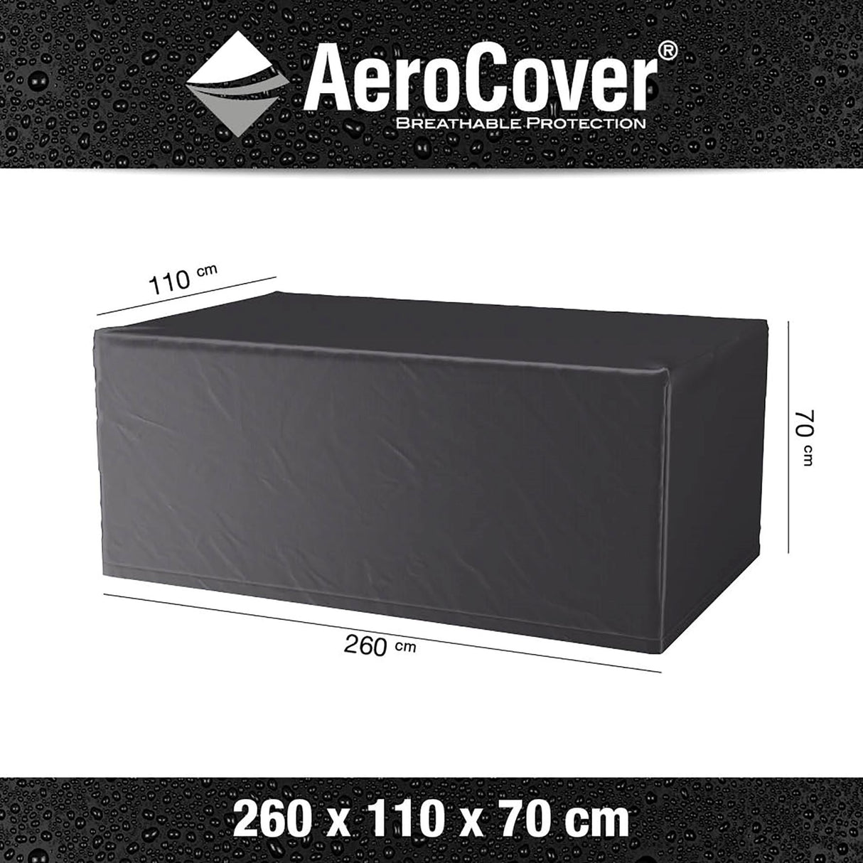 Aerocover Housse de protection pour Table 260x110x70cm