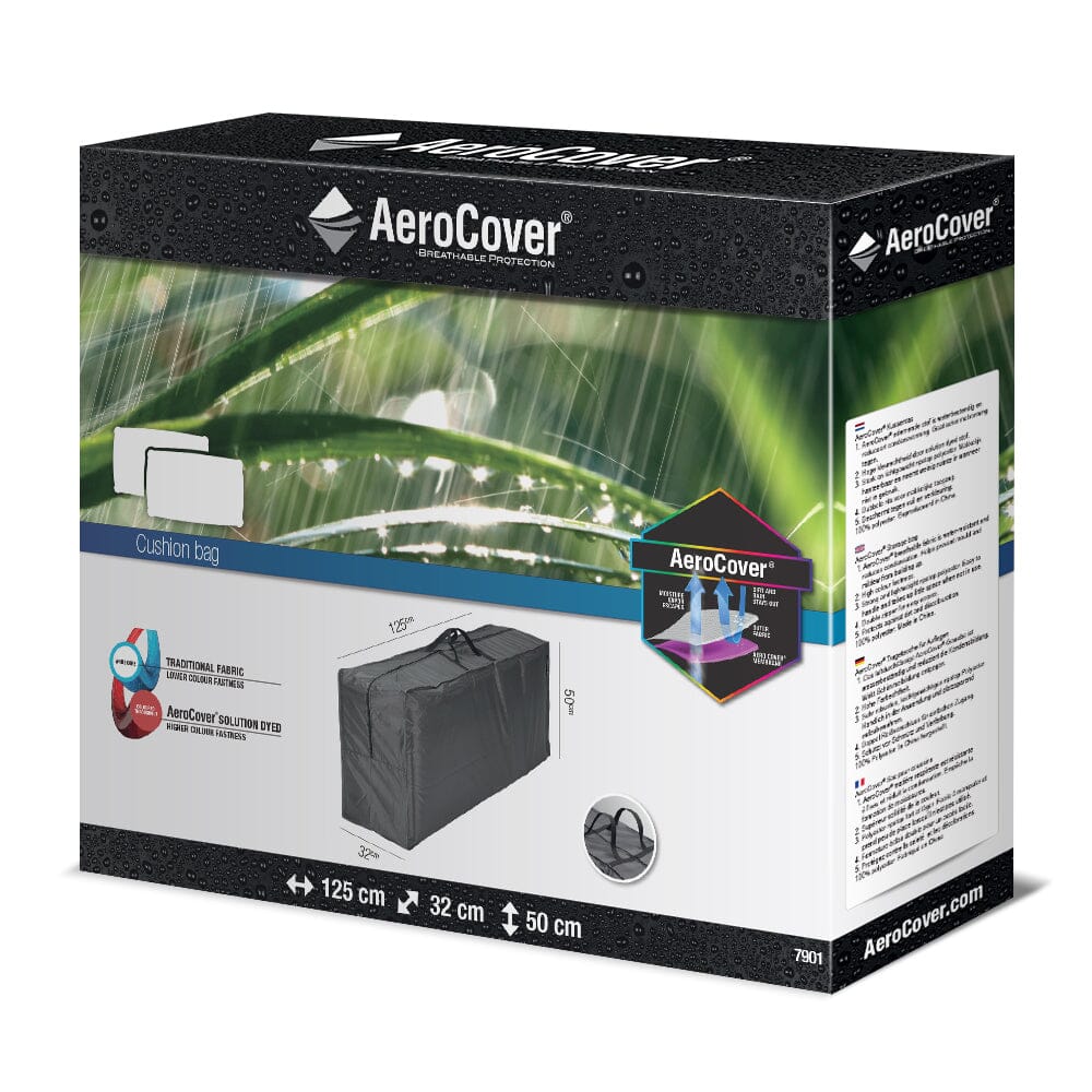Aerocover Housse de protection Sac de transport pour coussins 125x32x50cm