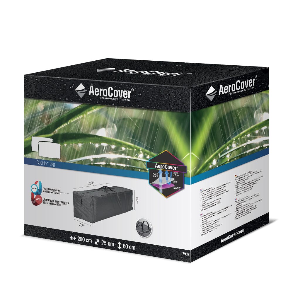 Aerocover Housse de protection sac de transport pour coussins 200x75x60cm