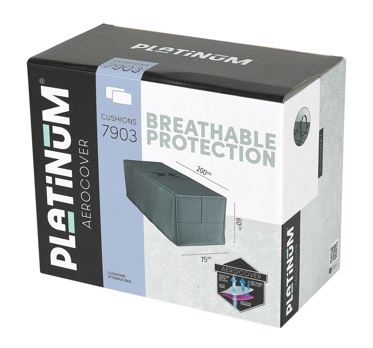 Aerocover Housse de protection sac de transport pour coussins 200x75x60cm