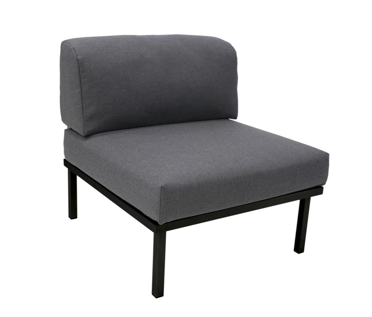 Arolla Module Central en inox Anthracite avec coussins laminés