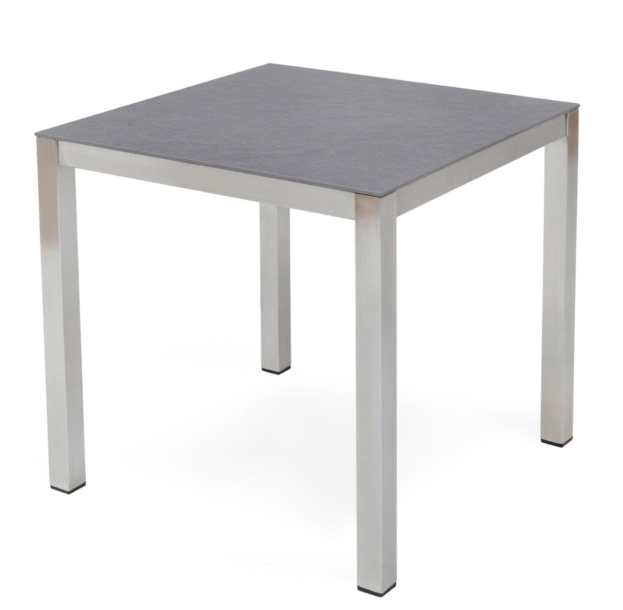 Arolla Table basse 44x44cm, H:44cm en inox brossé avec céramique