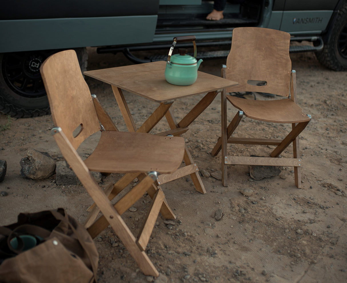 Barebones Ridgetop Wood Table pliante 55x55cm