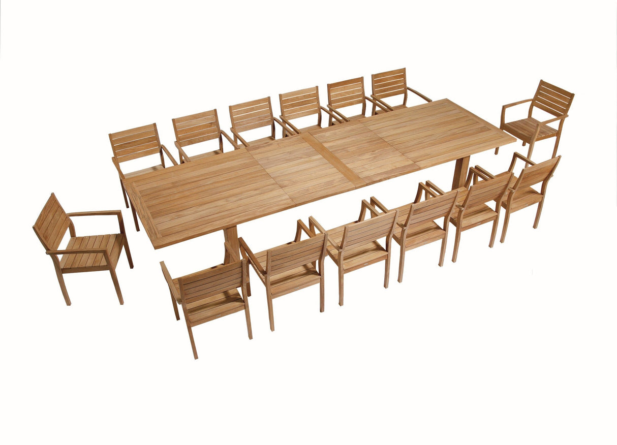 Barlow Tyrie Apex Table 390 à rallonges (268–392x119cm)