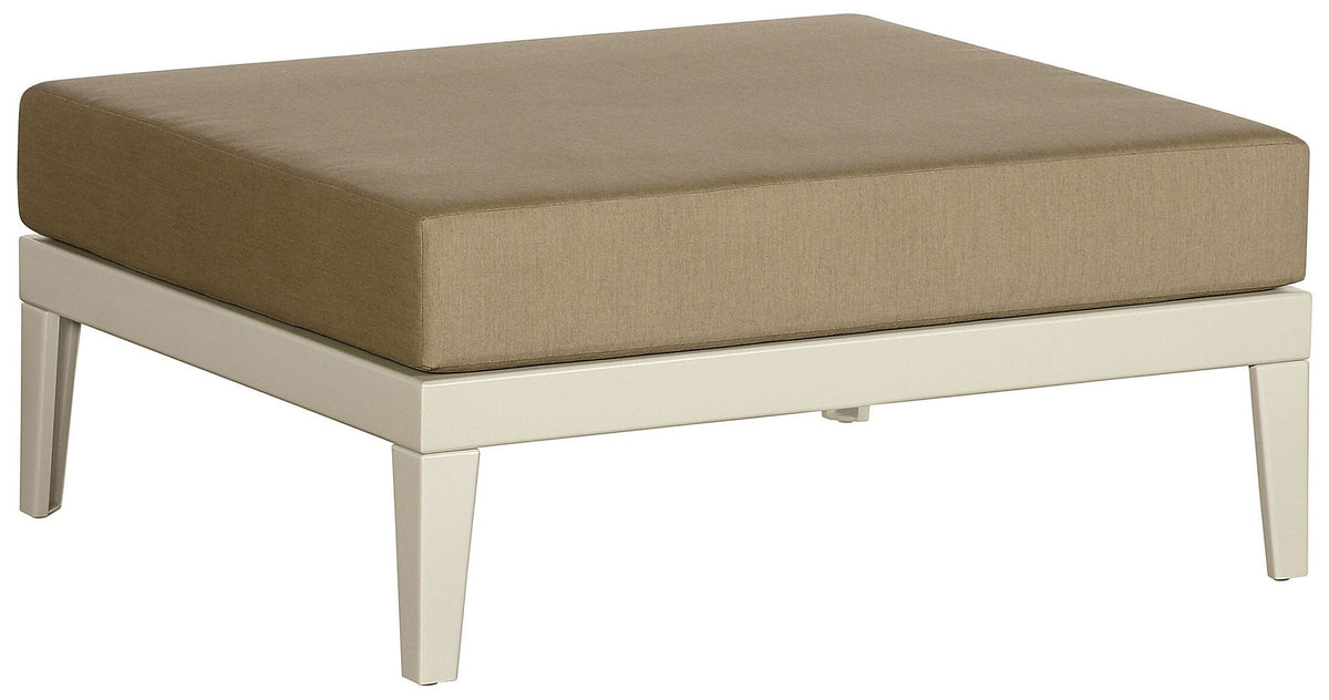 Barlow Tyrie Aura Deep Seating Repose-pieds Pouf Ottoman avec coussin