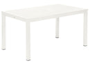 Barlow Tyrie Aura Dining Table 150 (145x90cm) Plateau lattes aluminium Armature et Plateau Artic White 