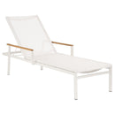 Barlow Tyrie Aura Occasional Chaise longue Armature Artic White - Toile Pearl 
