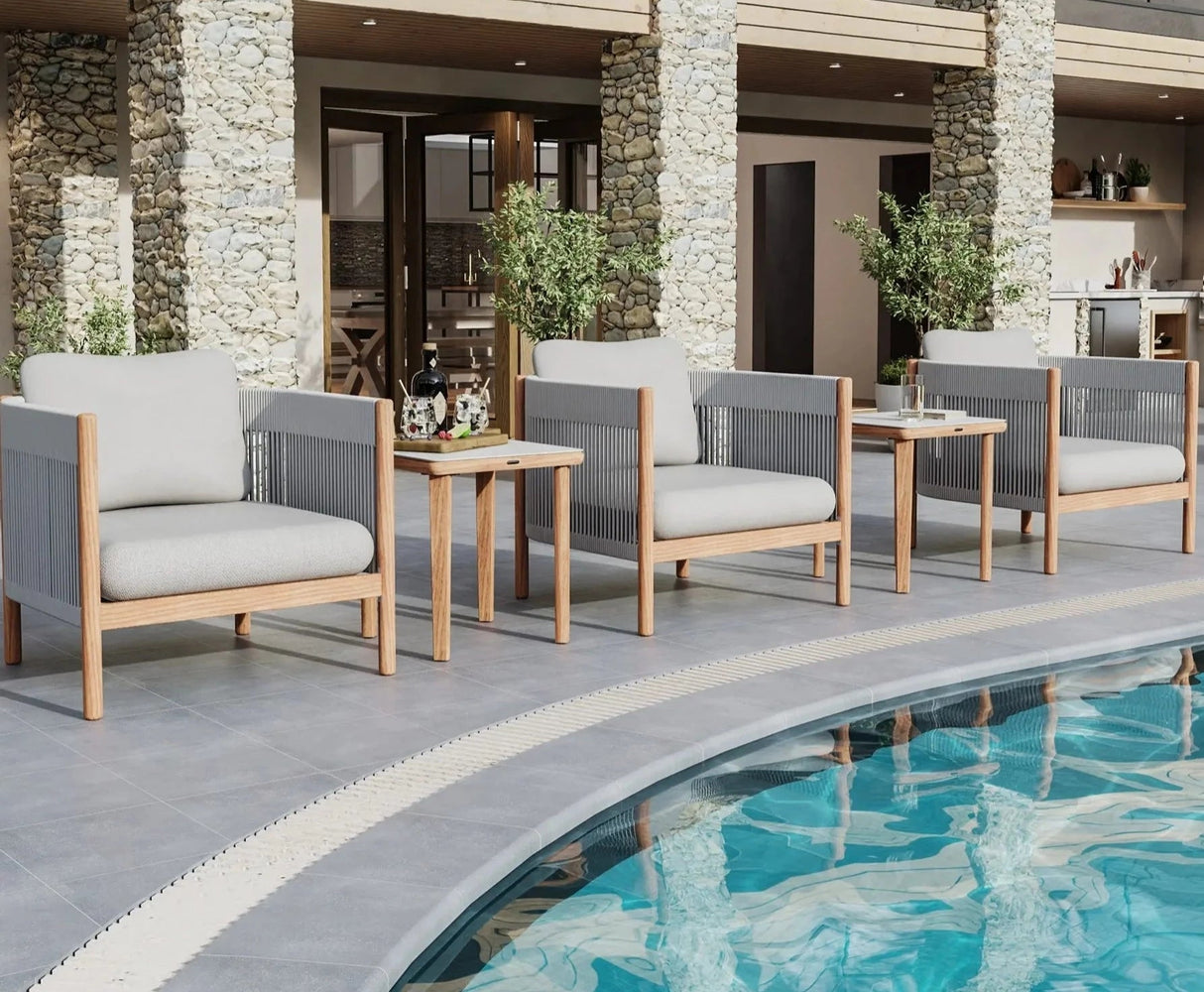 Barlow Tyrie Cocoon Fauteuil Club lounge avec coussins