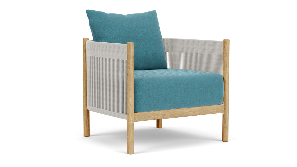 Barlow Tyrie Cocoon Fauteuil Club lounge avec coussins Adriatic Blue 3941