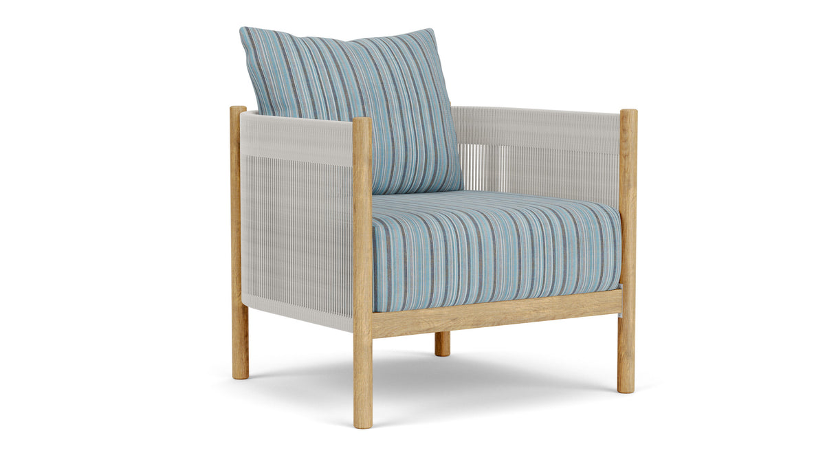 Barlow Tyrie Cocoon Fauteuil Club lounge avec coussins Porto Blue Chine 3776