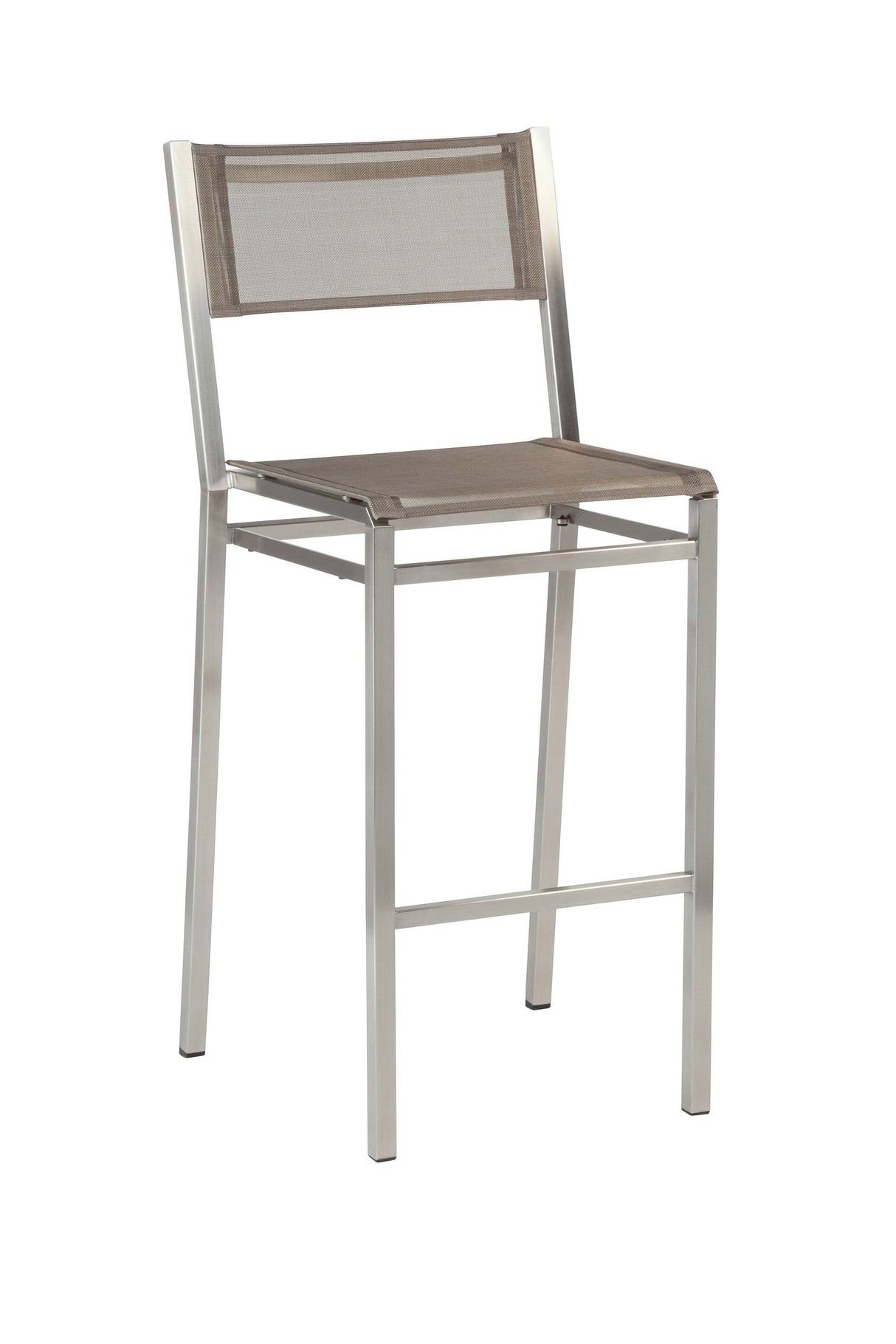 Barlow Tyrie Equinox High Dining Chaise haute de bar inox Toile Titanium