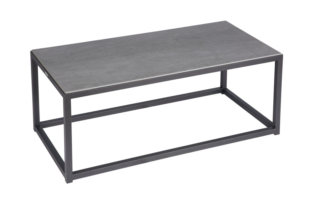 Barlow Tyrie Equinox Occasional Low Table 100 - Table basse 100x50cm H:40cm inox laqué Plateau céramique Armature Graphite - Céramique Dusk