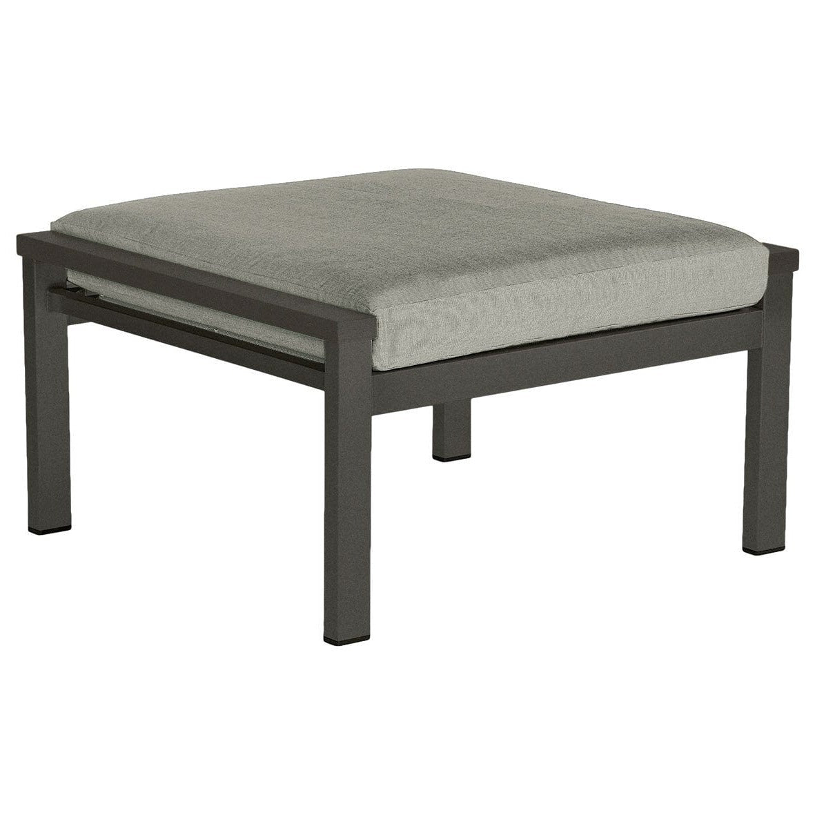 Barlow Tyrie Equinox Occasional Repose-pieds Pouf Ottoman inox laqué avec coussin