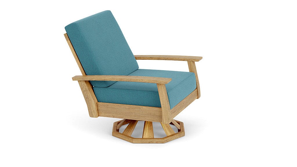 Barlow Tyrie Haven Fauteuil club lounge tounant Swivel Rocker avec coussins Adriatic Blue 3941 Standard