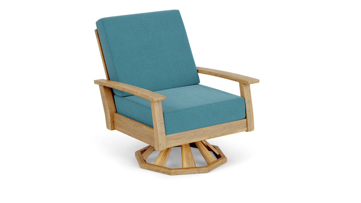 Barlow Tyrie Haven Fauteuil club lounge tounant Swivel Rocker avec coussins Adriatic Blue 3941