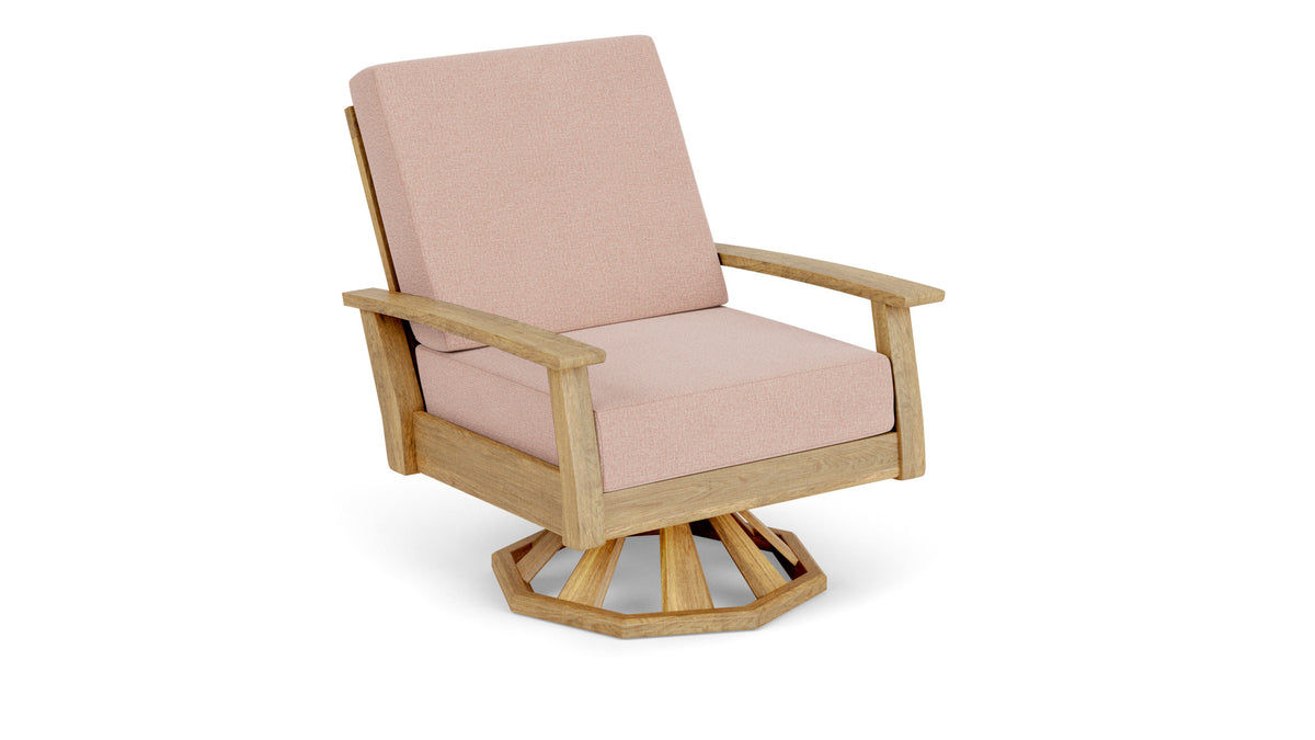 Barlow Tyrie Haven Fauteuil club lounge tounant Swivel Rocker avec coussins Blush 3965