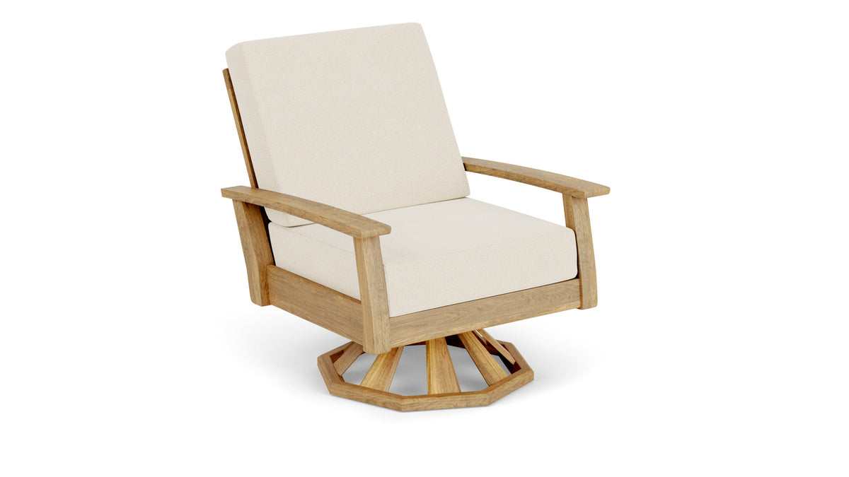 Barlow Tyrie Haven Fauteuil club lounge tounant Swivel Rocker avec coussins Canvas 5453