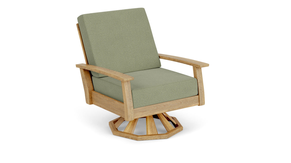 Barlow Tyrie Haven Fauteuil club lounge tounant Swivel Rocker avec coussins Canvas Almond 3983
