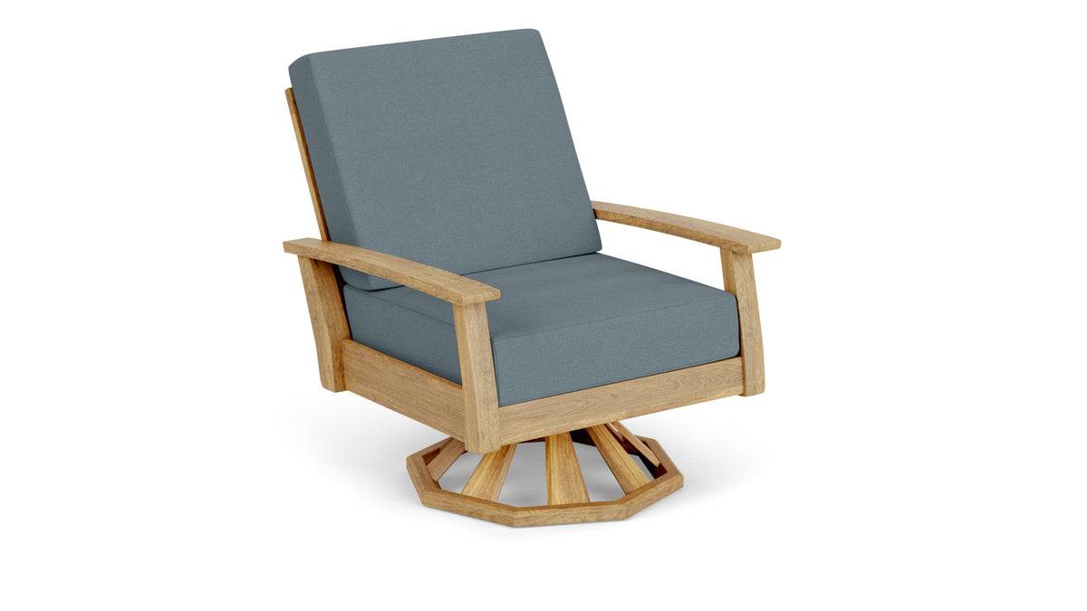 Barlow Tyrie Haven Fauteuil club lounge tounant Swivel Rocker avec coussins Carbon Sky 10064