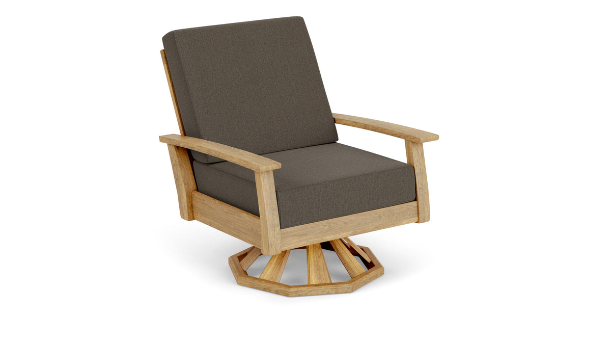 Barlow Tyrie Haven Fauteuil club lounge tounant Swivel Rocker avec coussins Dark Taupe 10059