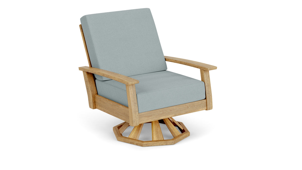 Barlow Tyrie Haven Fauteuil club lounge tounant Swivel Rocker avec coussins Frosty Chine 10025