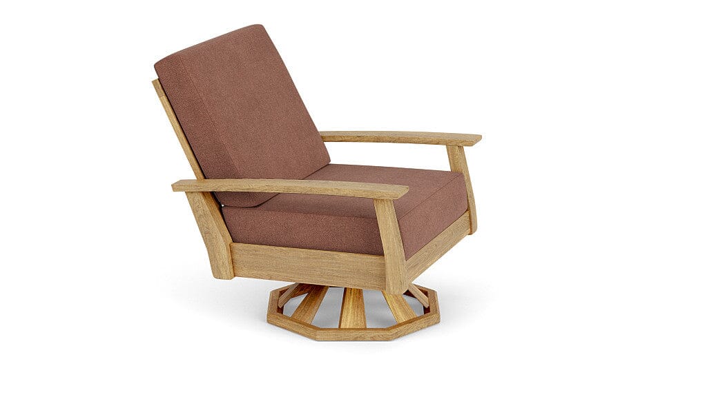 Barlow Tyrie Haven Fauteuil club lounge tounant Swivel Rocker avec coussins Heritage Rust 18021 Standard