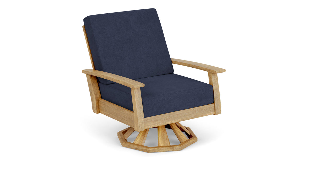 Barlow Tyrie Haven Fauteuil club lounge tounant Swivel Rocker avec coussins Indigo 18017