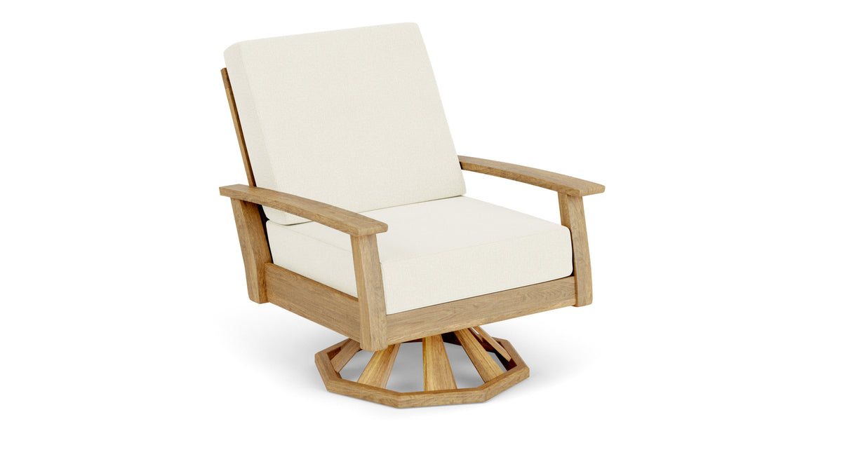 Barlow Tyrie Haven Fauteuil club lounge tounant Swivel Rocker avec coussins Natural 5404