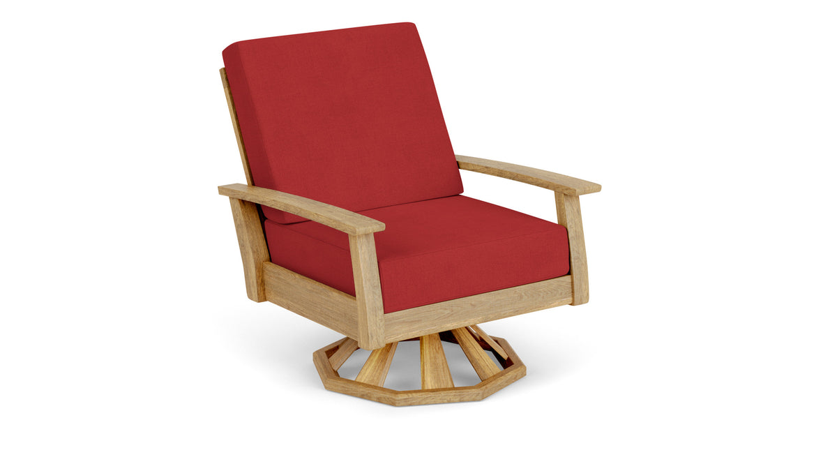 Barlow Tyrie Haven Fauteuil club lounge tounant Swivel Rocker avec coussins Paris Red 3728