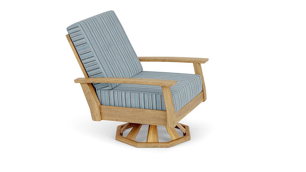 Barlow Tyrie Haven Fauteuil club lounge tounant Swivel Rocker avec coussins Porto Blue Chine 3776 Standard