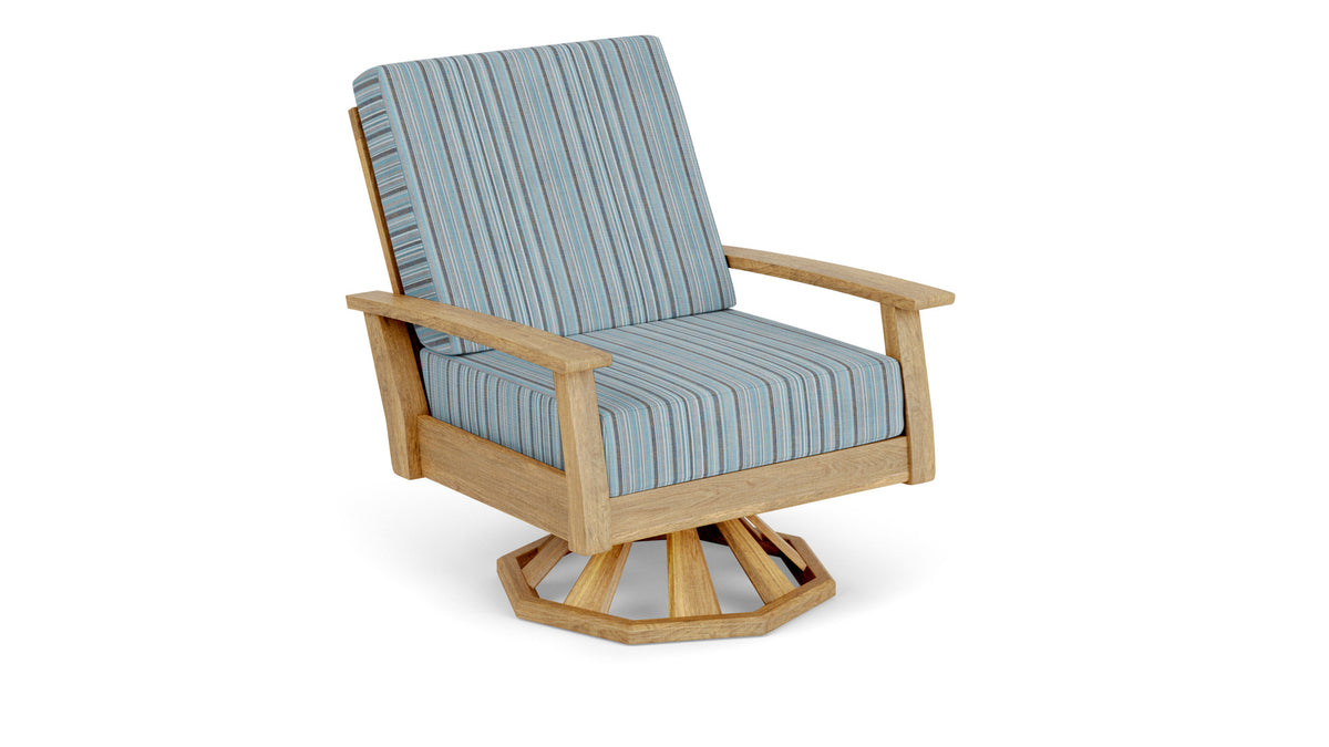 Barlow Tyrie Haven Fauteuil club lounge tounant Swivel Rocker avec coussins Porto Blue Chine 3776