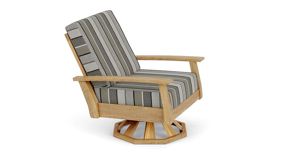 Barlow Tyrie Haven Fauteuil club lounge tounant Swivel Rocker avec coussins Quadri Grey 3778 Standard