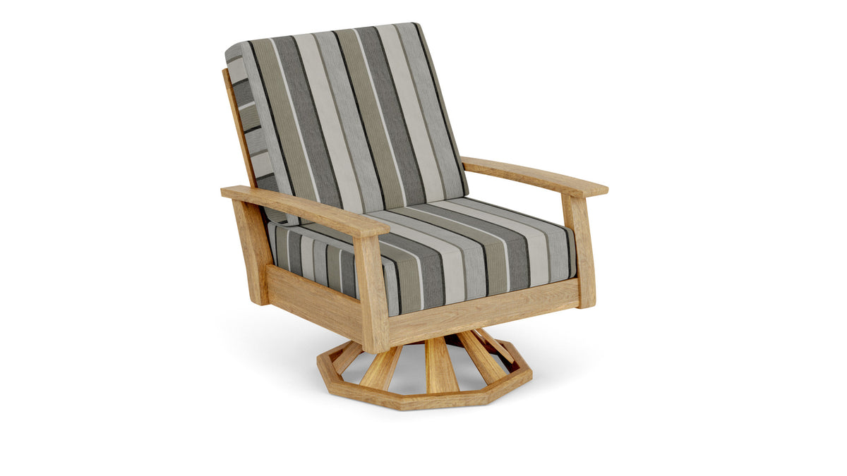 Barlow Tyrie Haven Fauteuil club lounge tounant Swivel Rocker avec coussins Quadri Grey 3778
