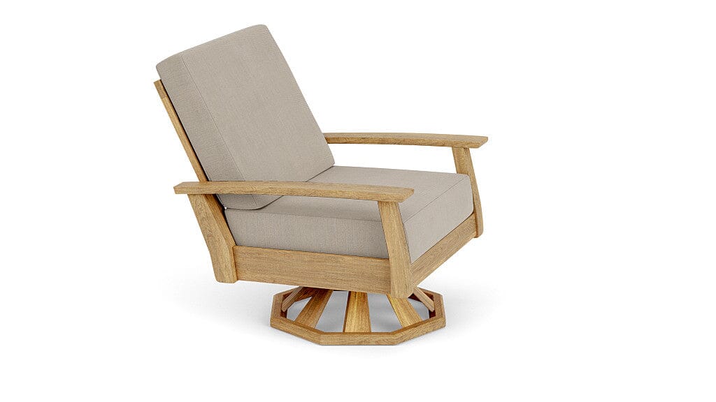 Barlow Tyrie Haven Fauteuil club lounge tounant Swivel Rocker avec coussins Stone 3988 Standard