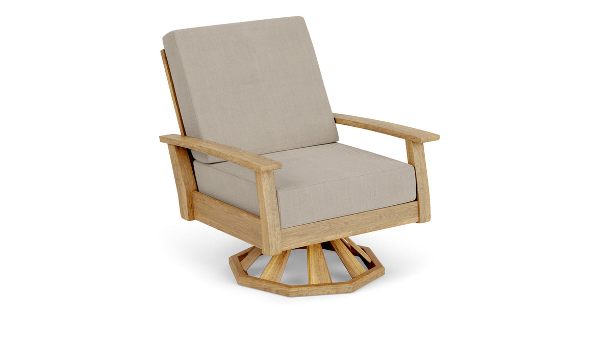 Barlow Tyrie Haven Fauteuil club lounge tounant Swivel Rocker avec coussins Stone 3988