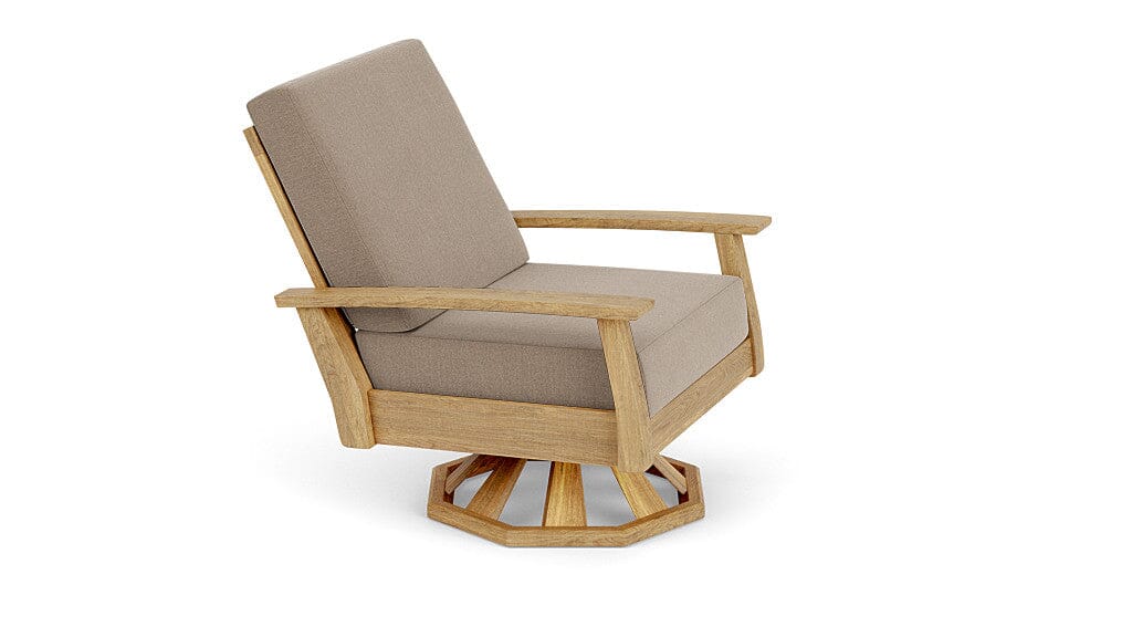 Barlow Tyrie Haven Fauteuil club lounge tounant Swivel Rocker avec coussins Taupe 3729 Standard