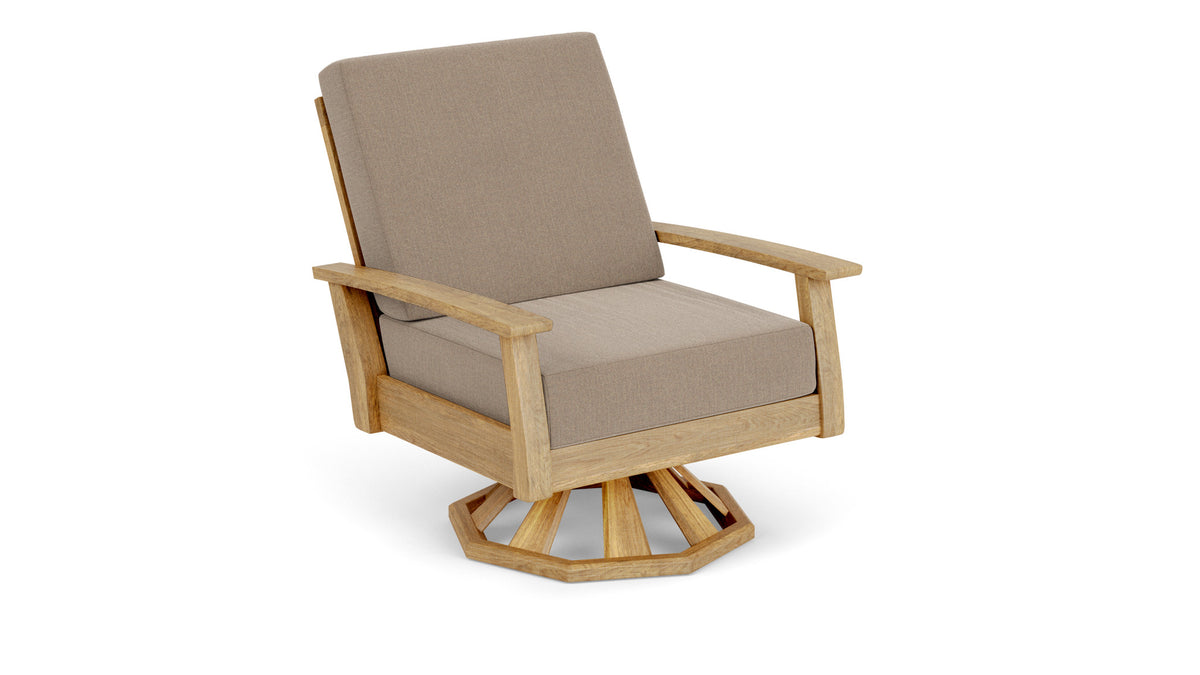 Barlow Tyrie Haven Fauteuil club lounge tounant Swivel Rocker avec coussins Taupe 3729